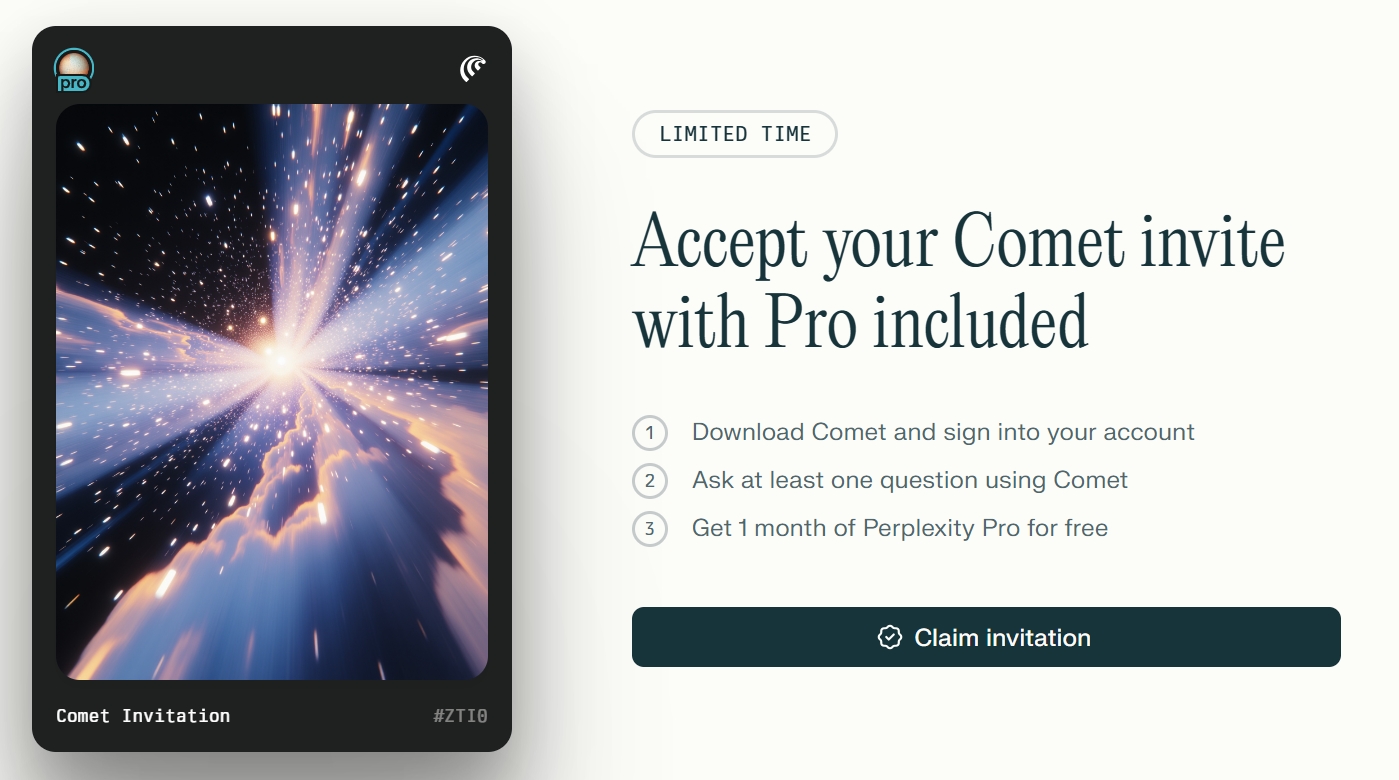 Download Perplexity Comet